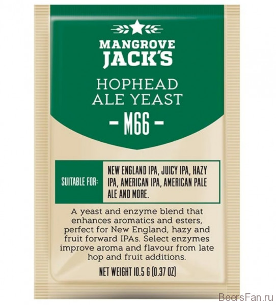 Пивные дрожжи Mangrove Jack's "Hophead Ale Yeast M66", 10,5 г